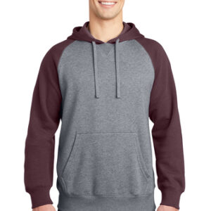 Sport-Tek Raglan Colorblock Pullover Hooded Sweatshirt