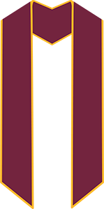 84" Graduation Stoles with Gold Trim